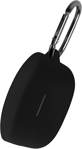 Geiomoo Funda de transporte de silicona compatible con Sony WF-1000XM4, funda portátil resistente a los arañazos y golpes con mosquetón (negro)