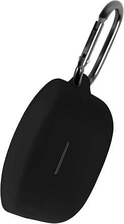 Geiomoo Silicone Carrying Case Compatible with Sony WF-1000XM4, Portable Scratch Shock Resistant Cover with Carabiner Black