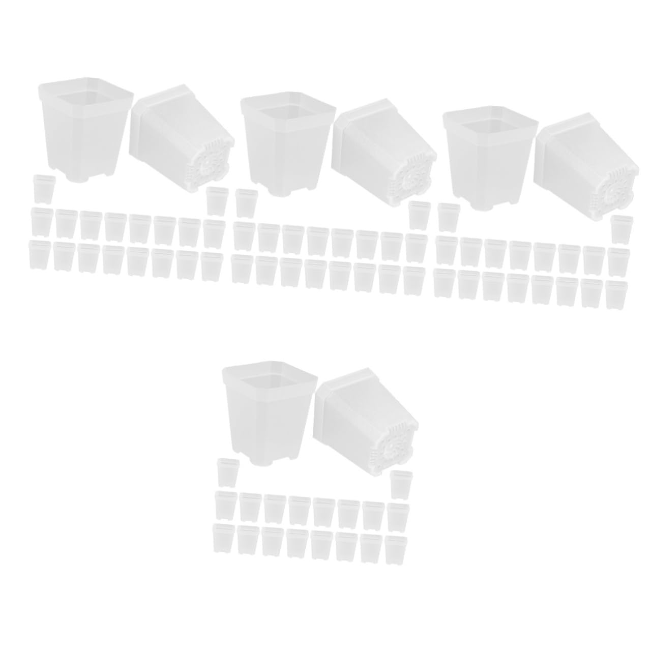 Mipcase 80pièces Pots De Semis Plastique pour Plantes Succulentes Cuvettes De Culture Durables avec Drainage Idéales pour Jardinage Intérieur Et Extérieur