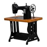 Detalles realistas: elaborado con detalles intrincados, este modelo en miniatura muestra las características realistas de una máquina de coser de estilo antiguo, miniaturas de casas de muñecas, mini máquinas de coser