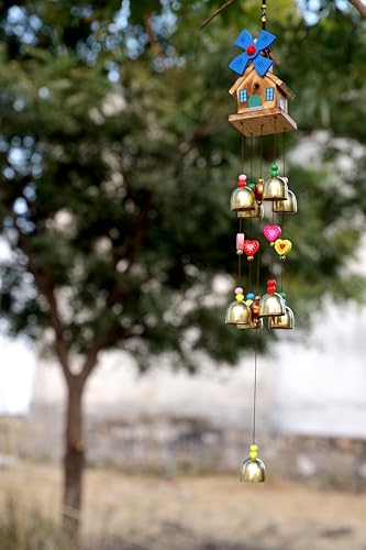 Image of Wind Chime for Home Decor Items | Feng Shui Vastu Hanging Bell for Balcony, Bedroom & Living Room | Positive Energy Decorative Wall Hanging