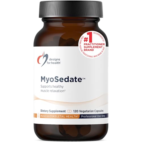Designs for Health MyoSedate - Magnesium, Valerian Root, Passion Flower + Lemon Balm - Promotes Healthy Muscle Relaxation + Calm Support - Non-GMO Herb + Mineral Supplement (120 Capsules) Designs for Health MyoSedate - Magnesium, Valerian Root, Passion Flower + Lemon Balm - Promotes Healthy Muscle Relaxation + Calm Support - Non-GMO Herb + Mineral Supplement (120 Capsules)