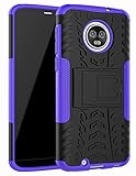 Moto G6 Case,Yiakeng Dual Layer Wallet Accessories Bumper Hard Protective Flip Waterproof Phone Cases Cover with A Kickstand for Motorola Moto G (6th Generation) 5.7