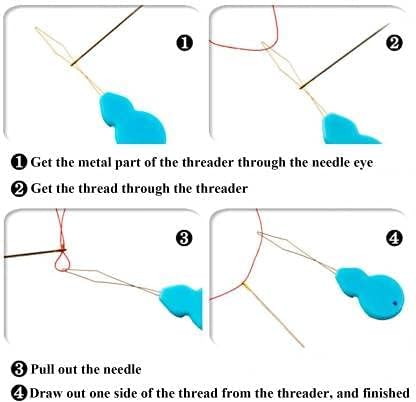 Image of VOIISH Needle Threader Sewing Small Tools Arts DIY Easy Hand Sewing Fast and Precise Ideal for Needlework (Pack of 4)