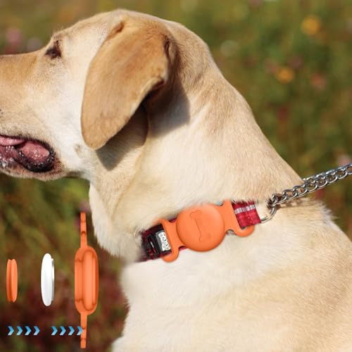 Image of Tobfit Case for Dog Cat Collar, Waterproof Apple Air Tag Protective Holder GPS Tracking Finder for Pet, Silicone Case for Dog Collar Cat Loop Holder Pet Accessories,1 Pack