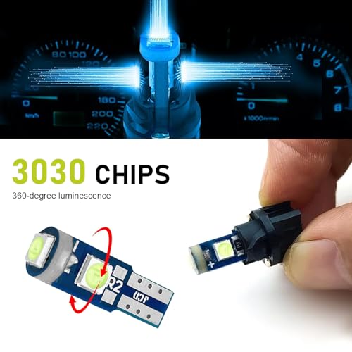 20 Piezas Lámparas LED T5 PC74 3030-3SMD Azules miniatura 6