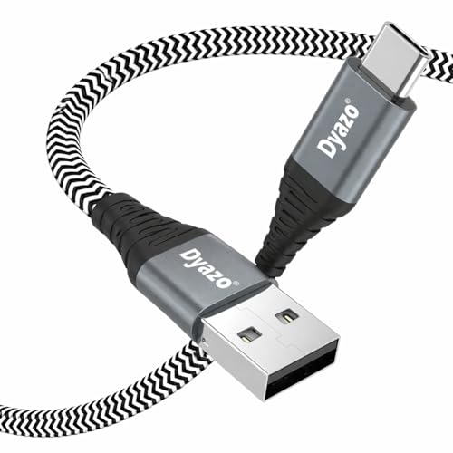 Image of 2.8A Type C Fast Charging Cable | Nylon Braided USB to USB C Charger Cord with Data Sync | Compatible with Samsung, Xiaomi, Realme, Oppo, Vivo & Type C Devices - 3 year Warranty (1M, Black)