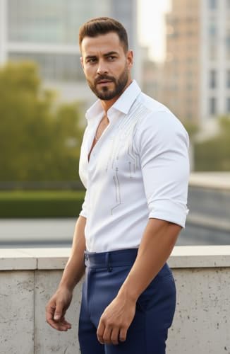 Image of IndoPrimo Men's Stylish Satin Shirt for Party, Formal, Daily and Casual Wear Full Sleeve Shirt for Men