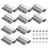 Utilisation polyvalente – Amortisseur porte coulissante convient pour cuisines, salons, chambres et bureaux. Le kit de combinaison comprend : 10 bases en plastique, 10 serrures de porte à poussoir, 10 écrous en plastique blanc et 10 vis à tête plate. avec amortisseur porte placard et ralentisseur de porte, offrant une solution élégante et moderne pour garder vos meubles fonctionnels et esthétiques.