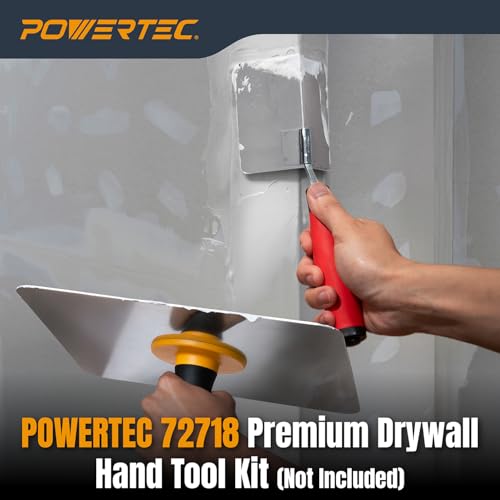 Image of POWERTEC 4 inch x 2-1 /2 inch Stainless Steel Outside Corner Drywall Knife for Gyprock and Plasterboard - 1 PK (72177)