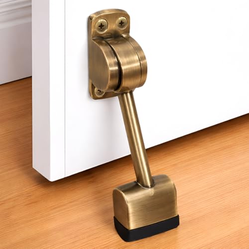 Image of Volo Powerful Working Antique Door Stopper Sqaure with Screws for Home, kitches and Offices (Color : Antique)