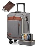 LOVEVOOK 4 Pcs Carry On Luggage 22x14x9 Airline Approved 20 Inch Underseat Carry on Suitcase for Women Men Softside Travel Luggage with Spinner Wheels and TSA Lock