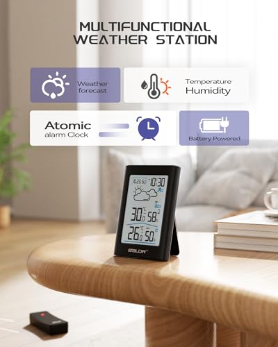 BALDR Indoor Outdoor Thermometer Wireless,4.5 Inch Display Temperature and Humidity Monitor, Battery Weather Station with 330ft Range Sensor and Adjustable Backlight - Thumbnail 3