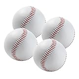 Confezione da 4 pallina da baseball,palle da baseball,palline da baseball morbide,palle allenamento baseball,palla da baseball poli gomma,Softball Sport Formazi,oneda 9 pollici per partite di baseball