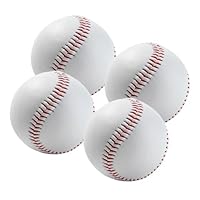 4 Stück Handgenähte Soft Baseball, 9 Inch PU Basebälle, Softball für Training, Erwachsene und Jugendliche, Professionelle Spiele
