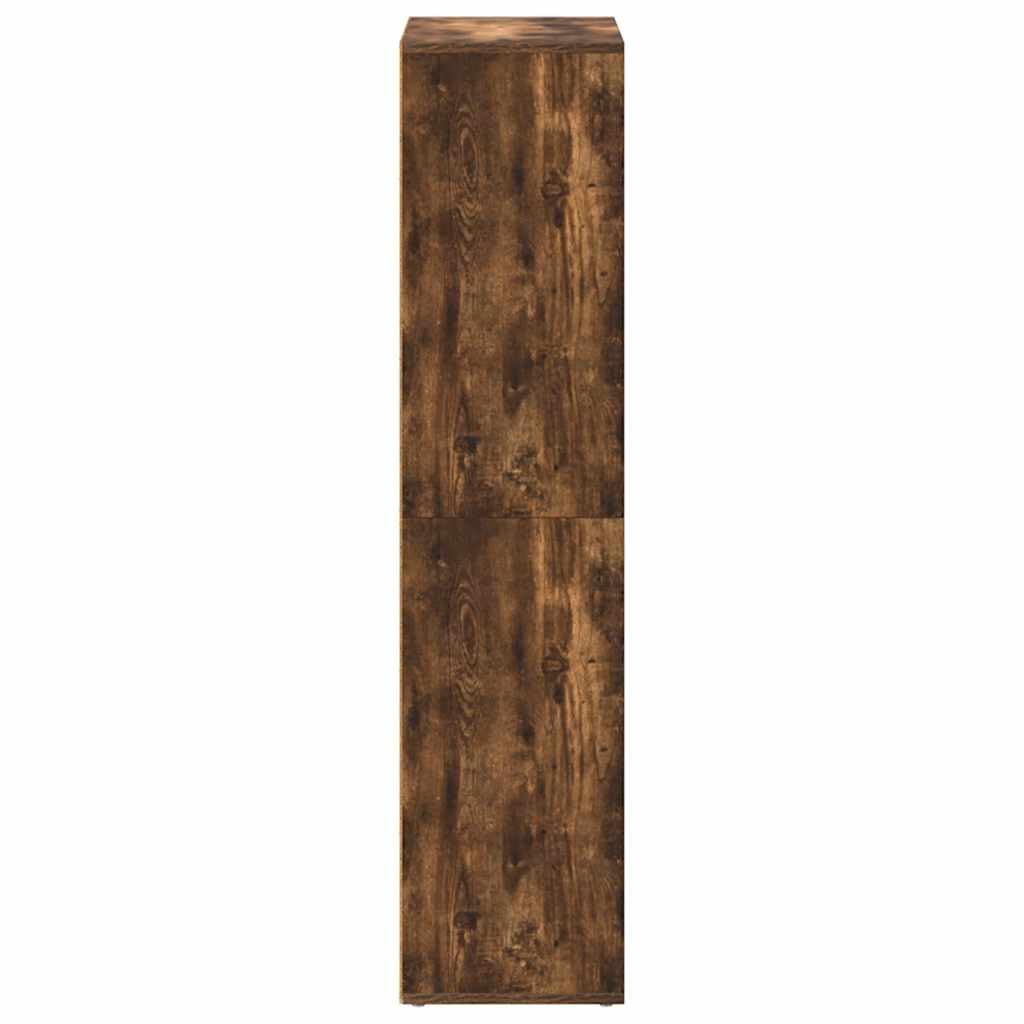Hothingwell Bibliotheque Chene Fume 66x30x130 cm Wood Ingenierie | 8 przegródek, przechowywanie książek, wszechstronne poziome, łatwe czyszczenie, dołączony uchwyt ścienny