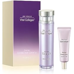 ISA KNOX AGE FOCUS VITAL COLLAGEN Essential Serum (2.4fl oz) - Korean Skin Care, Ampoule by LG Beauty. Hydrolyzed Collagen, Vitamins C, B12 & E