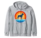 boston terrier retro vintage anni '60 70 sunset dog lovers uomo felpa con cappuccio