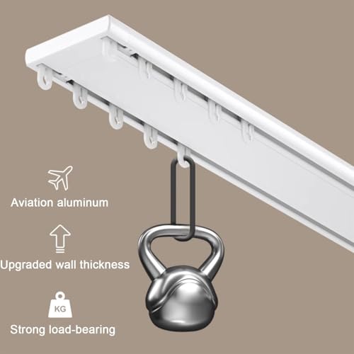 Rails de rideaux de plafond gris de 3,9 m pour sublimer le salon - 4