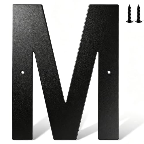 useNumber 7'' House Numbers for Outside, Black Metal Address Numbers and Letters for Out Door Signs, Garden/Office/Home/Store Signage (M)