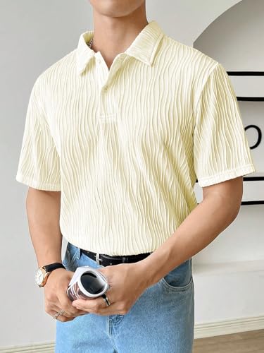 Image of Leriya Fashion Cotton T-Shirt for Men - Soft Breathable Fabric | Regular Fit Half Sleeve Collar Tee for Summer Casual Wear (Available in Plus Size)