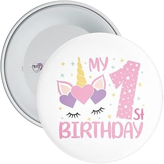 6th Birthday Badge Unicorn Themed My Birthday Badge Girl (6th Birthday)