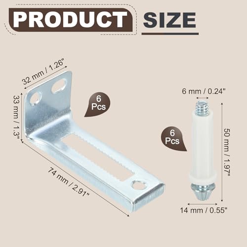 Kit de Reparación para Puertas Plegables de Clóset, 6 Piezas, con Pivotante Inferior y Soporte Inferior, Marca uxcell miniatura 2