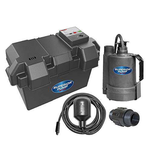 Superior Pump 92900 12V Battery Back Up Submersible Sump Pump with Tethered Switch #1