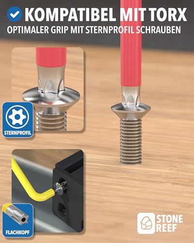 Winkelschraubendreher Set 13 tlg T6-T50 kompatibel mit Torx-Schrauben – Ansicht 6