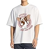 Tシャツ メンズ 半袖 グレムリン ギズモ 夏服 ティーシャツ T-Shirts 綿100% クルーネック 柔らかい 両面プリント 日本からの発送 White S
