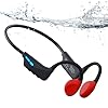 MONODEAL Cuffie Conduzione Ossea Subacquee per Piscina IPX8 Impermeabile Bluetooth 6.0 Auricolari MP3 Subacqueo 32G Auricolari Sport per Nuoto, Corsa