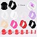 Hollow Hexagon Thin Silicone Ear Tunnel Plugs Gauges Expanders Flexible Soft Tunnels Kit Stretcher Coffin Earrings Fashion Unique Lobe Piercing Body Jewelry for Women Men 8 Pairs Set (9/16