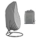 Housse de Fauteuil Suspendu de Jardin 210D Oxford Polyester Imperméable Housse de Chaise Suspendue Rotin Osier pour œufs Chaise (Gris)