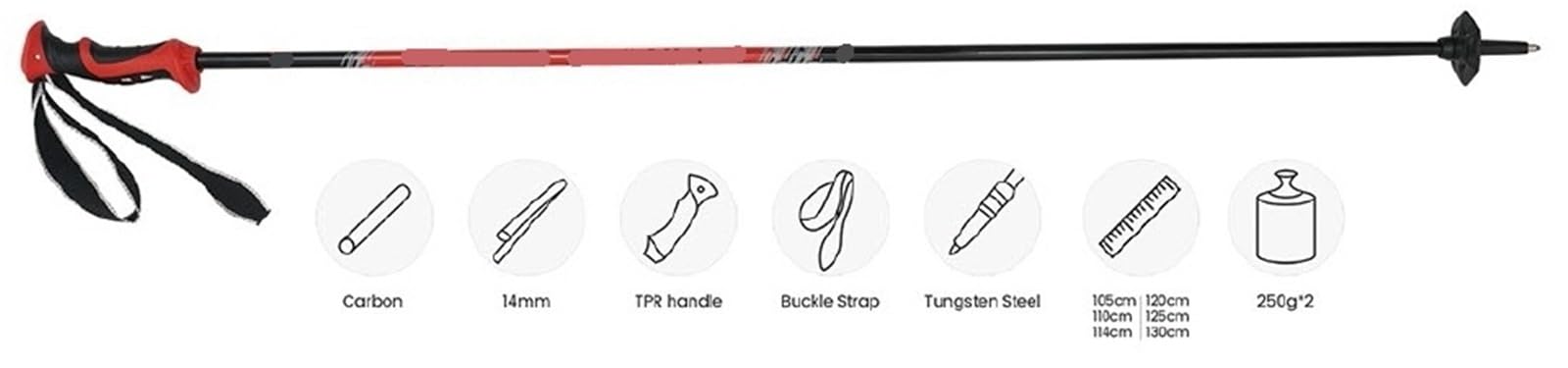 Compatible avec Les bâtons de Ski de Fond FLORUIT en Alliage d'aluminium et en Fibre de Carbone, équipement de Ski Durable