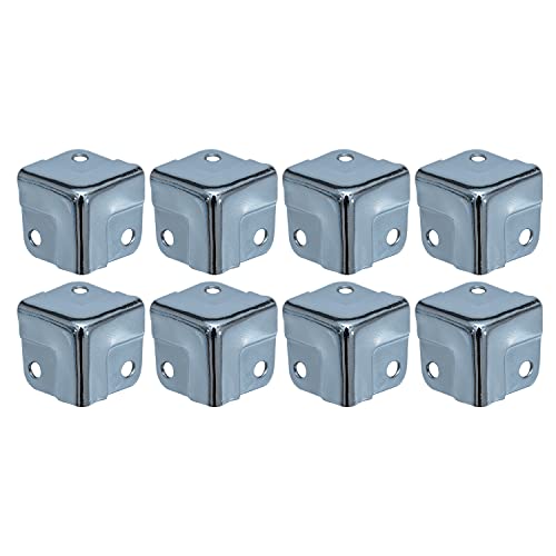 HMF 14965-09 Eckenschutz aus Metall für Koffer | 8 Stück | 18 x 18 x 18 mm | Silber verzinkt HMF 14965-09 Eckenschutz aus Metall für Koffer | 8 Stück | 18 x 18 x 18 mm | Silber verzinkt