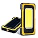 Wigearss Lámpara LED Solar Recargable, Linterna de Mano con Base Magnética y Gancho, Luz de Trabajo Portátil Recargable, Linterna COB para Reparación, Garaje y Camping