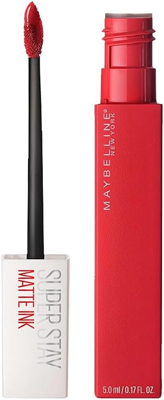 Maybelline SuperStay Matte Ink Batom Líquido Matte Longa Duração 16H com Aplicador Preciso, Não Transfere e Cor Intensa, Acabamento Matte Confortável, Cor 20 Pioneer Vermelho…