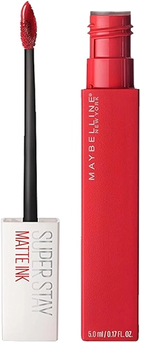 Maybelline SuperStay Matte Ink Batom Líquido Matte Longa Duração 16H com Aplicador Preciso, Não Transfere e Cor Intensa, Acabamento Matte Confortável, Cor 20 Pioneer Vermelho Clássico, 5ml