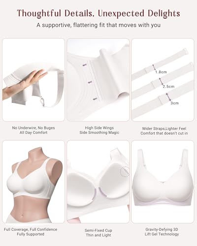As Fairy Full Coverage Wireless Plus Size Seamless Bralette (Various Colors/Sizes) - image 7