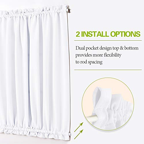 Pony Dance Door Curtain For Door Window - Privacy Room Darkening Door Shade, Thermal Insulated French Door Curtain With Tie Back Elegant Home Decoration, 1 Panel, 25 X 66 Inch, Pure White #TOP1