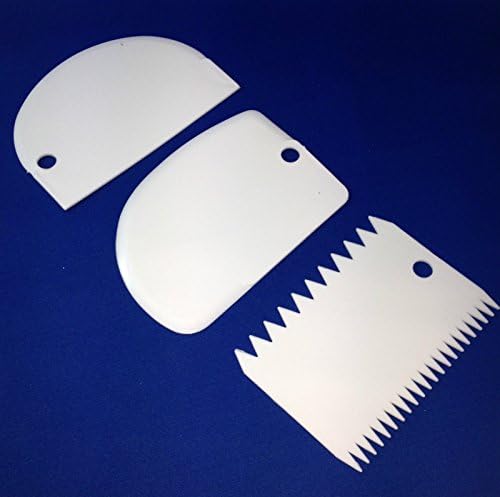 Mouse over image to zoom cake decorating & icing smoothing tools bowl scrapers - set of 3 top chef white