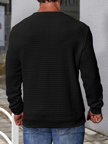 Image of Noble Monk Men's Round Neck Sweatshirt | Casual Long Sleeve Pullover | Regular Fit Winter Wear Top | Stylish Daily Outerwear