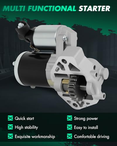 Image of SCITOO Starter Motor fit for Honda for Odyssey 2008-2009 V6 3.5L 3471cc wo /VCM Eng Unit,for Honda for Odyssey 2010 V6 3.5L 3471cc wo /VCM Eng Replacement Starter 19008