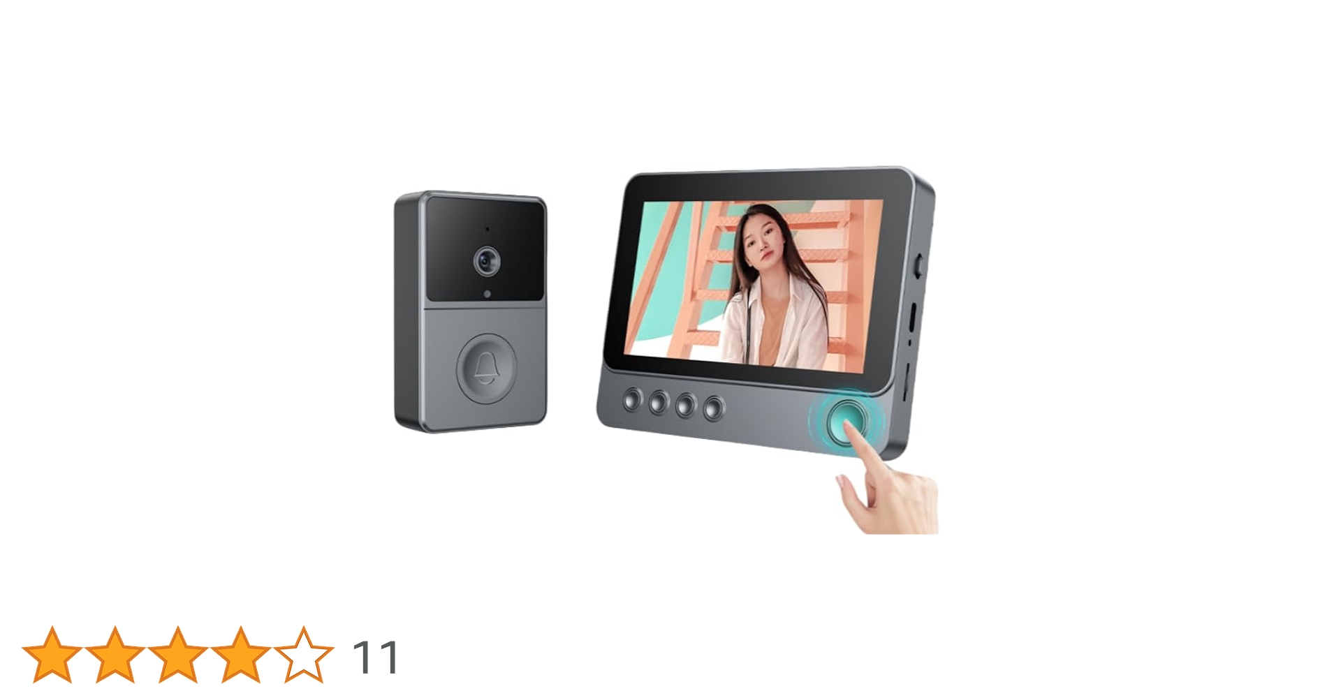 Wi-Fi対応 スマートビデオドアベル スマホでインターホンの応対ができるスマートドアベル ビデオ