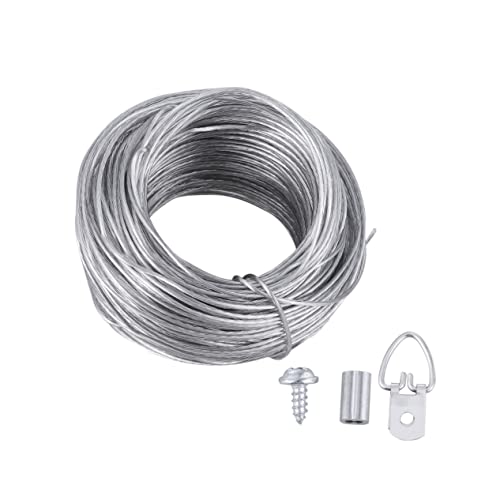 Kit suspension murale câble acier plastique pour éviter les chutes - 4