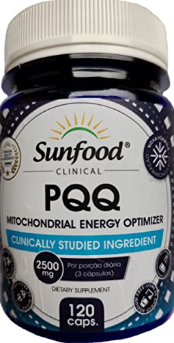 Vitamina Pqq Pirroloquinolina Quinona Sunfood 120 Cápsulas