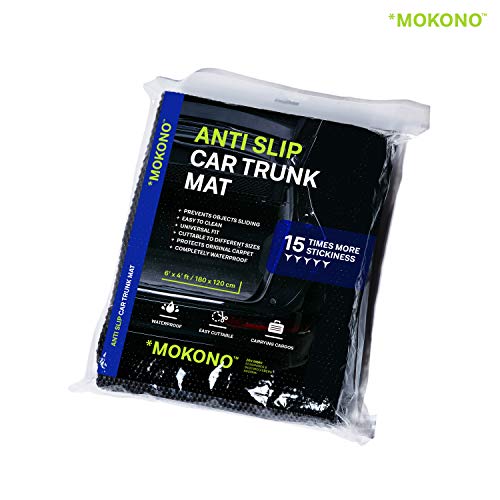 Foto von MOKONO®️ Antirutschmatte - extra groß 180x120 - schwarz - individuell zuschneidbar - Kofferraummatte für festen Halt im Auto