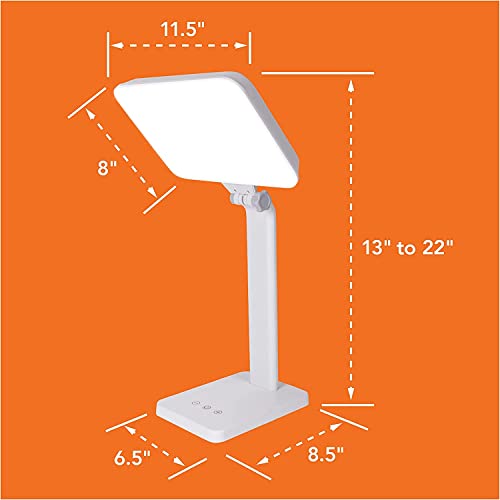 Theralite Aura Bright Light Therapy Lamp - 10,000 Lux Led - Sun Lamp Mood Light To Fight Low Energy And Sunlight Deprivation, White #TOP5