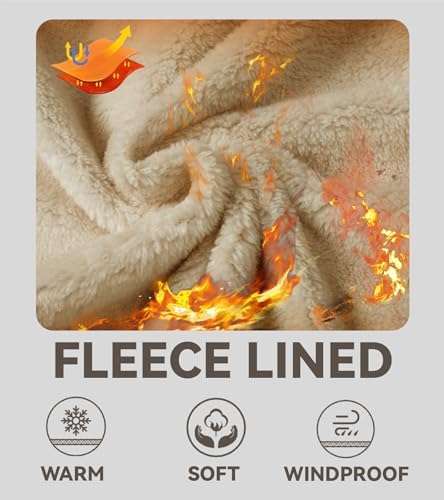 EKLENTSON Men's Flannel Shirt Jacket Thick Fleece Lined Jackets Plaid Sherpa Jacket Cotton Winter Jackets With 5 Pockets