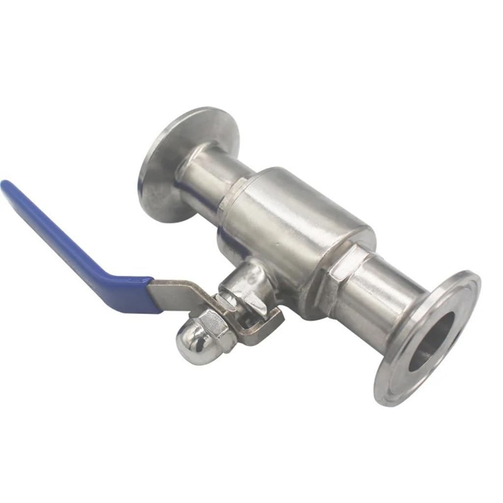 valvola a sfera, valvola a sfera in acciaio inox, Valvola a sfera a caricamento rapido diritta sanitaria in acciaio inossidabile da 1 pezzo, valvola a collegamento rapido con fibbia ad apertura rapida